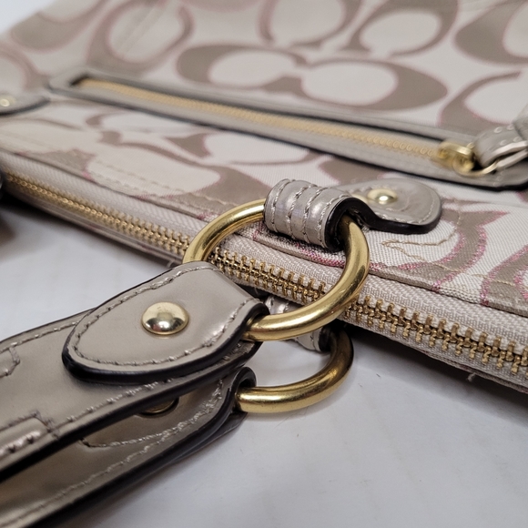 Coach Poppy Metallic Hallie Tote #M1220-23473 - Picture 15 of 16